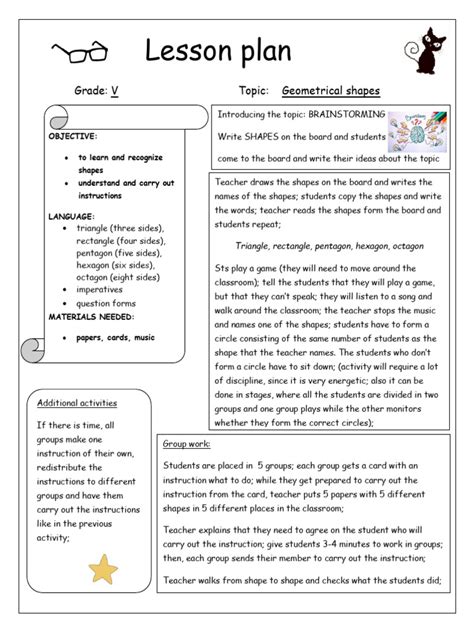 Image result for Geometry Lesson Plans