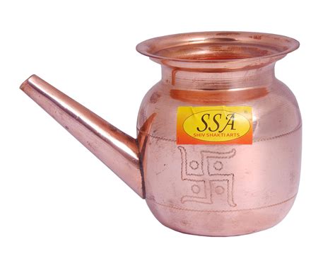 Buy Shiv Shakti Arts® Pure Copper Ramjhara Ganga Sagar Pot Etching Om ...