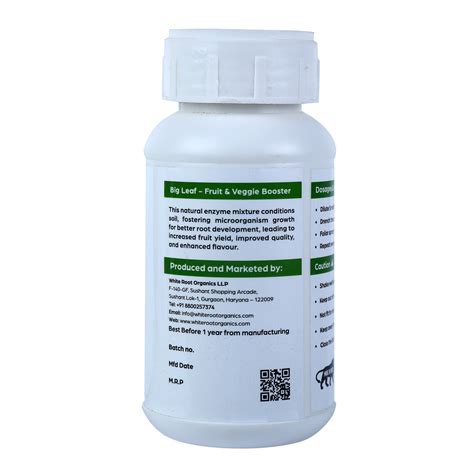 big leaf - Fruit and Veggie Booster - 250 ML – White Root Organics