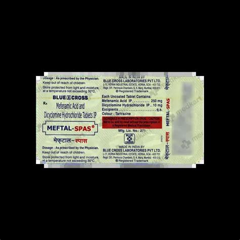 MEFTAL SPAS TABLET 10'S Price, Uses, Side Effects & Substitutes | Medkart