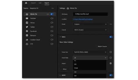 Image result for Change Project Frame Rate PR