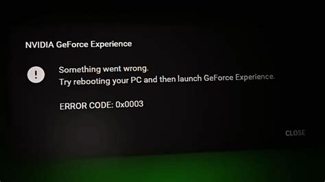 Image result for GeForce Error Code 0X0003 Fix