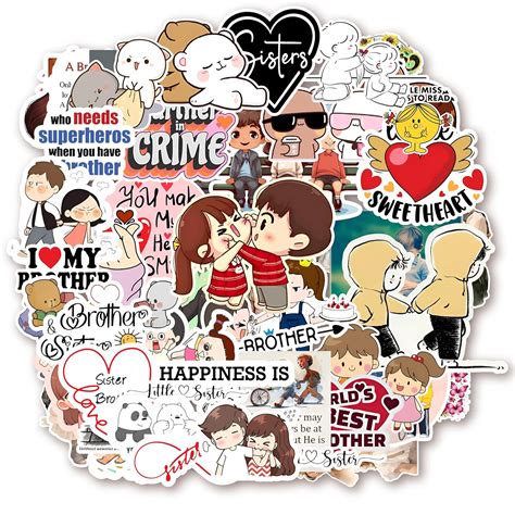 SIGN EVER Sibling Scrapbook Stickers for Journal Page DIY Decor Cards ...