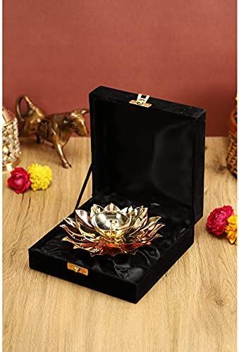 Buy Decorative India Copper Metal Brass Lotus Diya for Puja Home ...