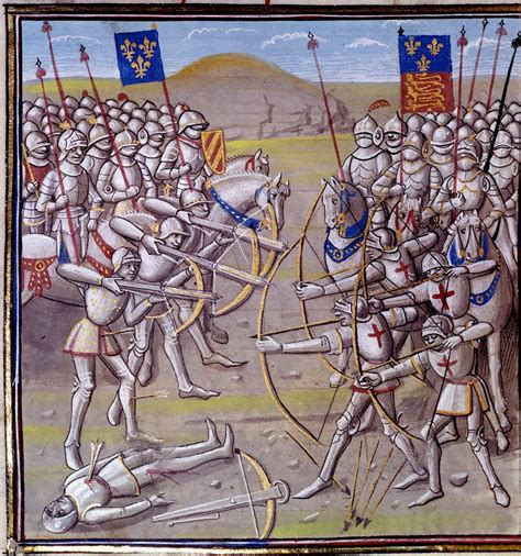 The Battle of Crecy, 1346 - 14th century illumination posters & prints ...