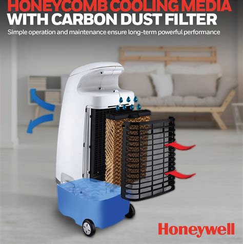 Honeywell CS10PE 459CFM 280 sq. ft. Spot Evaporative Air Cooler ...