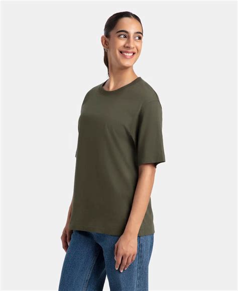 Buy Super Combed Cotton Oversized T-Shirt with Drop Shoulder Styling ...