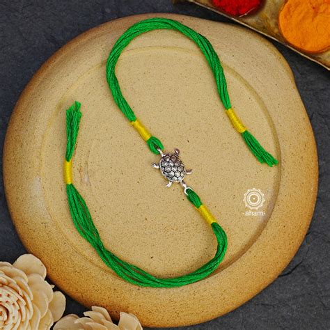 Buy 925 Silver Rakhi Online | Worldwide Shipping – aham jewellery ...