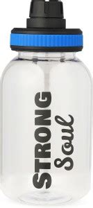 Strong Soul New Transparent Crystal Plastic Hydration Bottle Black 800 ...