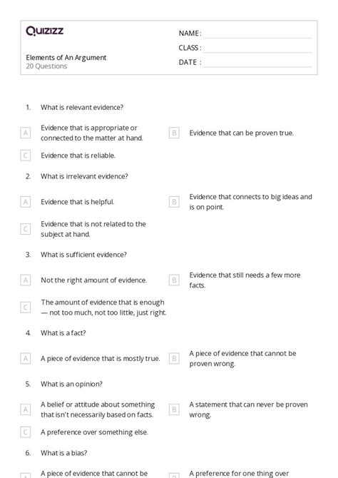 50+ Argument Writing worksheets for Class 8 on Quizizz | Free & Printable