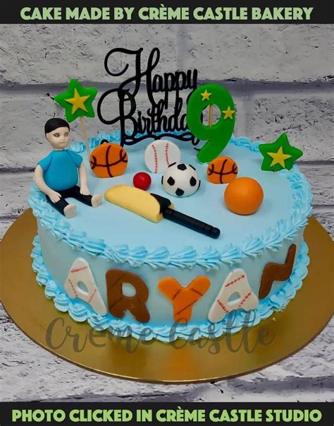Cricket Theme Cakes | Delivery in Noida & Gurgaon - Creme Castle
