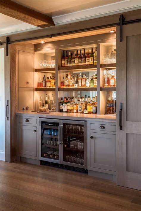 85 Creative DIY Bar Shelf Ideas You'll Love (2025) | Home bar rooms ...