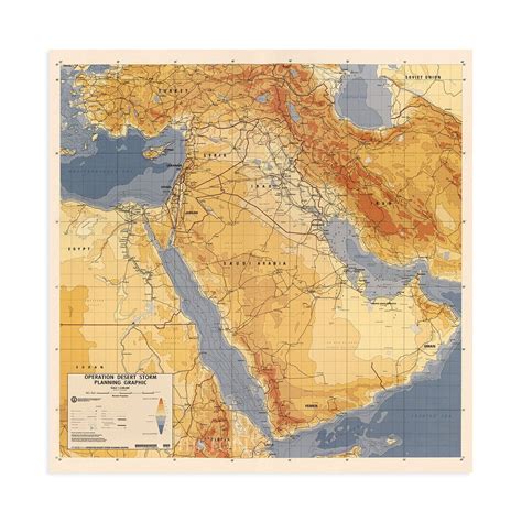 Middle East Map With Deserts