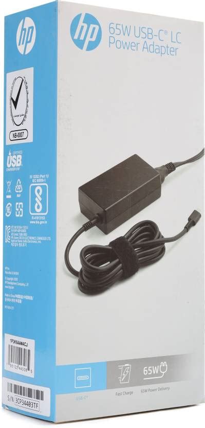 HP 65 W USB-C TYPE LC 1P3K6AA#ACJ 65 W Adapter - HP : Flipkart.com