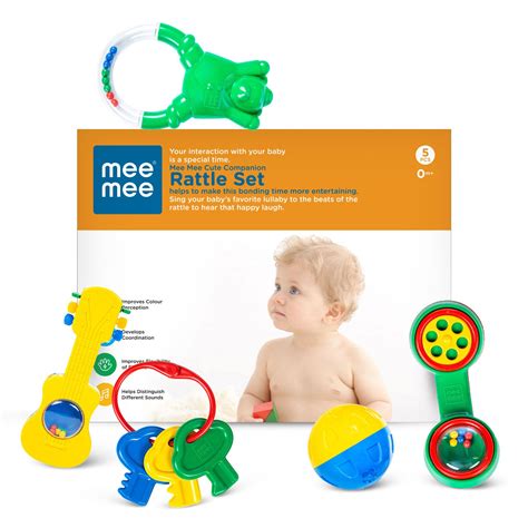 Mee Mee Baby Rattle Set for Sensory Development and Engaging Playtime ...