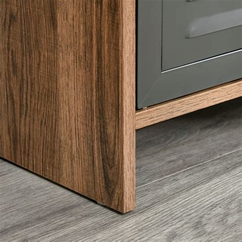 Buy HOMCOM TV Stand Cabinet with Large Tabletop, 2 Locker Style ...