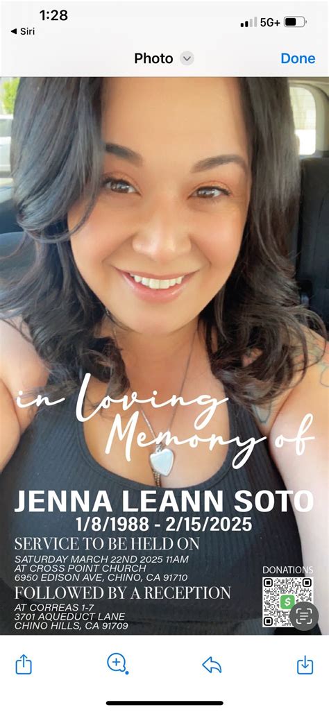 Jennas Memorial and Celebration of Life Click on pic until addresss ...