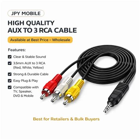 AV Cables - Aux To 3rc Cables Trader - Wholesaler / Distributor from ...
