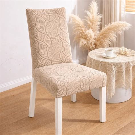 HOMETHREADS High-Elasticity Jacquard Fabric Chair Seat Cover – Long ...
