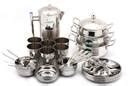 COCONUT Pack of 56 Steel Stainless Steel Dinner Set Dinner Set Price in ...
