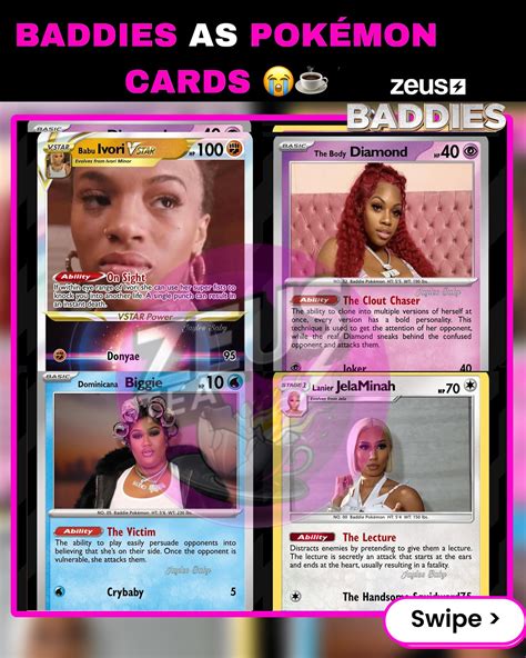 ZEUS HOTTEST TEA BACK UP PAGE | @babyygirl_jaylee done made baddie Pokémon cards 😭🤣 - follow ...