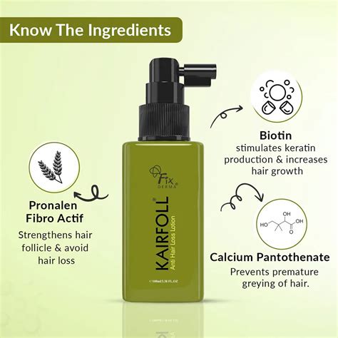Buy Fixderma Kairfoll Anti Hair Loss Lotion 100g – Fixderma Skincare