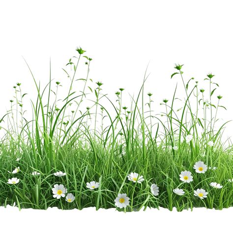 Green Grass And Flowers, Growth, Cartoon, Floral PNG Transparent Image ...