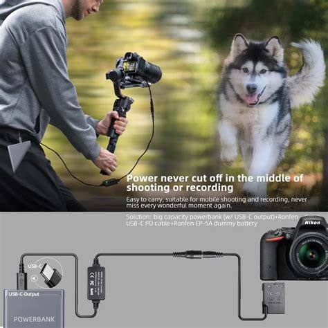 Buy RONFEN EP-5A DC Coupler Power Connector EN-EL14 EN-EL14a Dummy ...