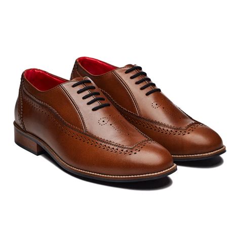 Tan Oxford Brogues for Men, Full Brogue | Banjaaran Studio