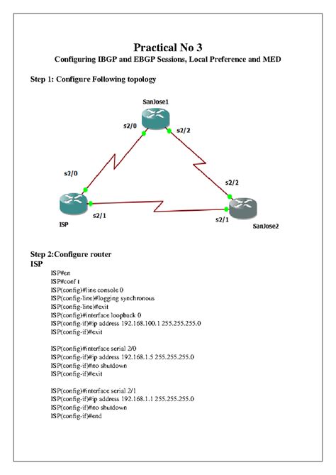 MNJournal - Practical No 3 Configuring IBGP and EBGP Sessions, Local ...