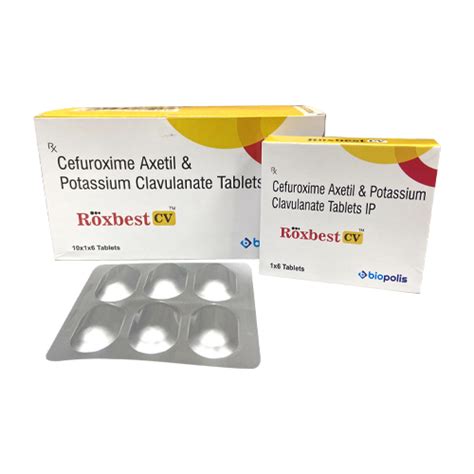 Roxbest cv - Cefuroxime Axetil Potassium Clavulanate Tablets - Biopolis ...