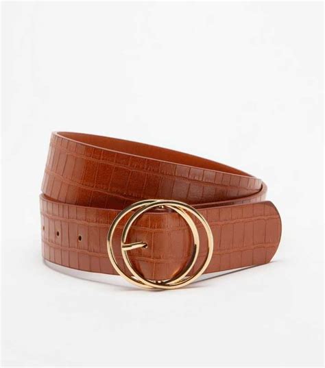 Tan Double Circle Buckle Belt | New Look