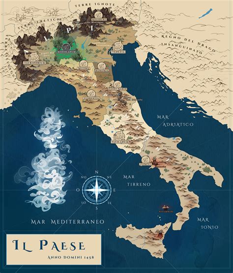 Dnd map for a world set in Renaissance Italy, 1458 : r/dndmaps
