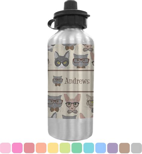 Hipster Cats Water Bottle - Aluminum - 20 oz (Personalized ...