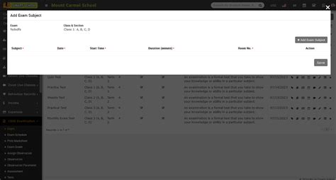 How to add exam subjects in CBSE Examination? - Smart School : School ...