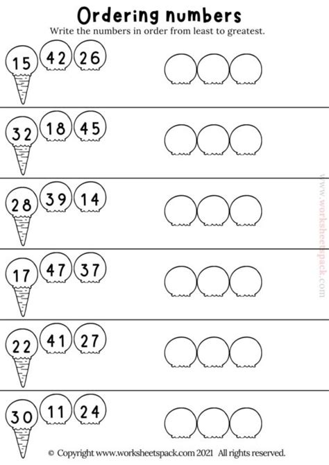 Image result for Ordering Numbers Activity