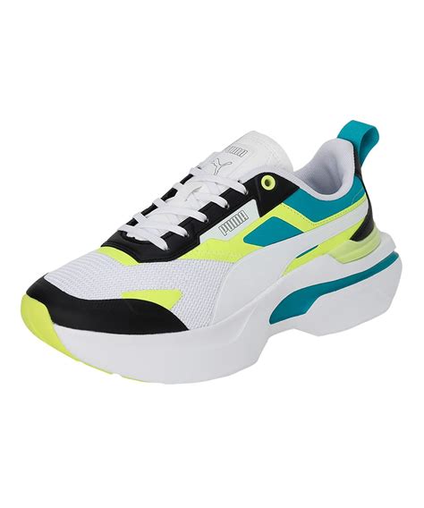 Buy Puma Womens Kosmo Rider Pop WNS White-Lime Squeeze Sneaker - 3 UK ...