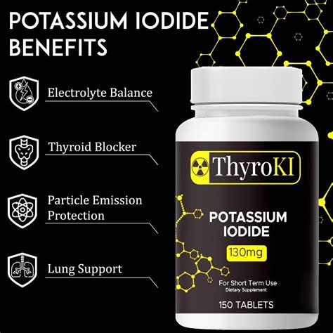 SAFECASTLE 130mg Potassium Iodide ThyroKI Tablets - 150 Non-GMO India ...