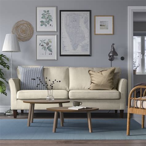 EKHOLMA 3-seat sofa, Kilanda light beige - IKEA