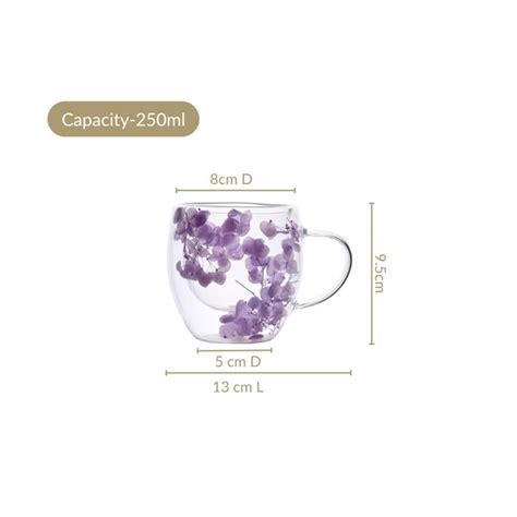Double Walled Coffee Mug Lavender Pair 250ml Online - Premium Coffee ...
