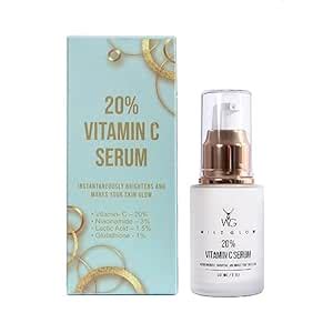 WildGlow 20% Vitamin C Face Serum, Effective brightening, Youthful and ...