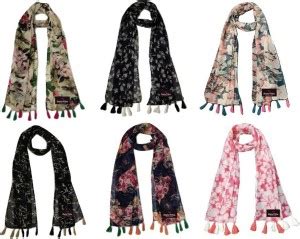 StoleVilla Printed Chiffon Women Scarf, Stole, Fancy Scarf - Buy ...