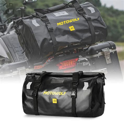 MOTOWOLF | Motorcycle Tail Bag - 40L Waterproof | Duffel Bag for Touri ...