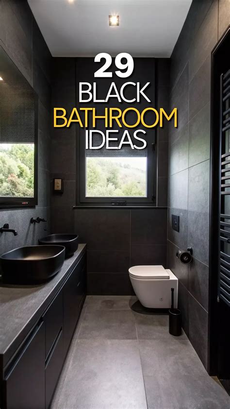 29 Small Black Bathrooms That Pack a Stylish Punch in 2025 | Bathroom ...
