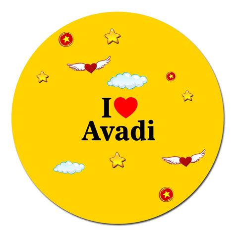 Buy ARTBUG I Love Avadi City/State Decorative Fridge Sticker Magnet ...