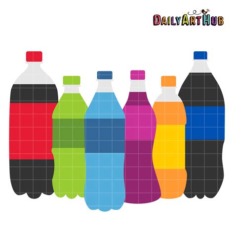 Soda Bottles Clip Art Set - Daily Art Hub - Free Clip Art Everyday