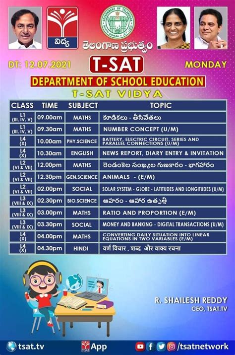 Dt 12.07.2021 Digital Classes Work Sheets and Online Tests