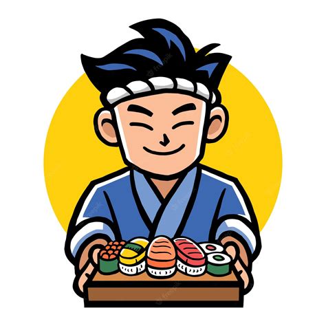 Free Vector | Japanese chef cooking sushi - Clip Art Library