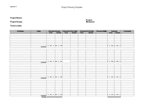 Image result for Project Planning Method Excel Template