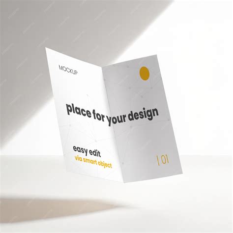 Bifold Page Flyer Brochure Floating Mockup 04 Generative Ai | Premium ...